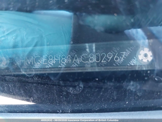 40082832 :رقم المزاد ، JHMGE8H81AC802967 vin ، 2010 Honda Fit مزاد بيع