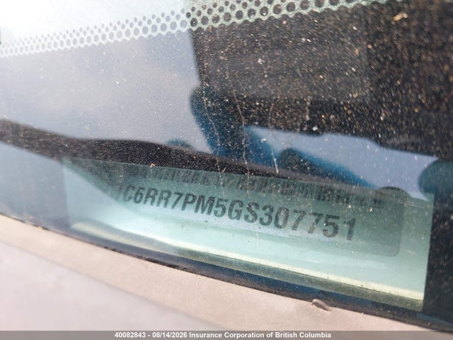 40082843 :رقم المزاد ، 1C6RR7PM5GS307751 vin ، 2016 Ram 1500 Longhorn مزاد بيع