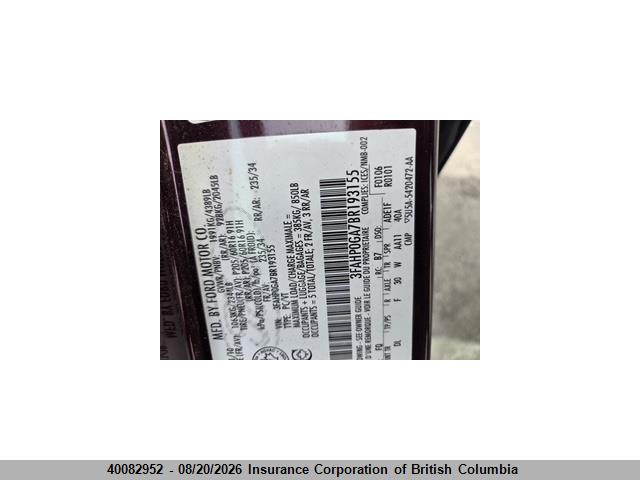 Aukcja sprzedaży 2011 Ford Fusion S, vin: 3FAHP0GA7BR193155, numer aukcji: 40082952