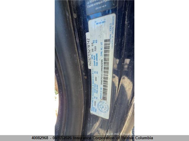 Продаж на аукціоні авто 2003 Volkswagen New Beetle Gls Tdi, vin: 3VWCP21C13M442295, номер лоту: 40082968