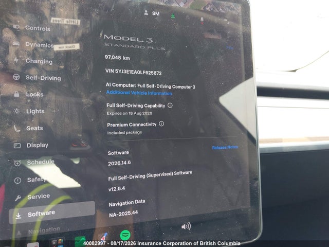 Tesla MODEL 3 2020 5YJ3E1EA0LF625672 Image 7