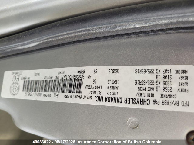 Aukcja sprzedaży 2012 Dodge Grand Caravan Se, vin: 2C4RDGBG4CR101471, numer aukcji: 40083022