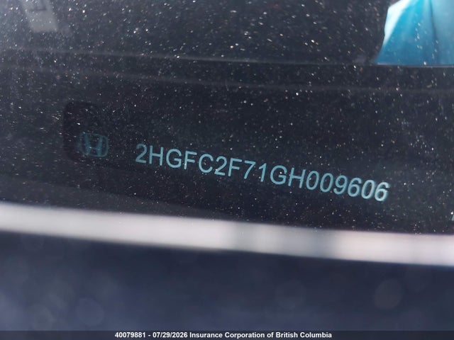 Продаж на аукціоні авто 2016 Honda Civic Ex, vin: 2HGFC2F71GH009606, номер лоту: 40079881