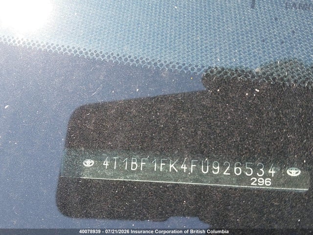 Продажа на аукционе авто 2015 Toyota Camry Le/xle/se/xse, vin: 4T1BF1FK4FU926534, номер лота: 40078939