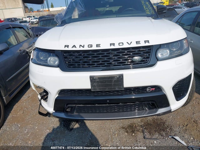 2016 Land Rover Range Rover Sport Svr მანქანა იყიდება აუქციონზე, vin: SALWZ2EF5GA594333, აუქციონის ნომერი: 40077474