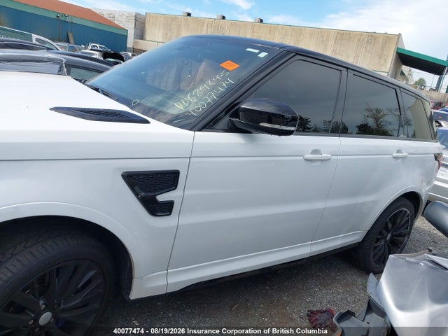 2016 Land Rover Range Rover Sport Svr მანქანა იყიდება აუქციონზე, vin: SALWZ2EF5GA594333, აუქციონის ნომერი: 40077474