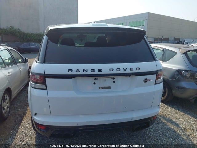 2016 Land Rover Range Rover Sport Svr მანქანა იყიდება აუქციონზე, vin: SALWZ2EF5GA594333, აუქციონის ნომერი: 40077474
