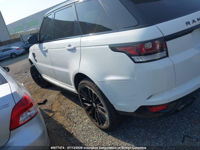 2016 Land Rover Range Rover Sport Svr მანქანა იყიდება აუქციონზე, vin: SALWZ2EF5GA594333, აუქციონის ნომერი: 40077474
