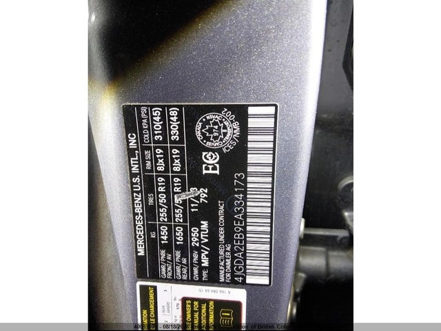 40083095 :رقم المزاد ، 4JGDA2EB9EA334173 vin ، 2014 Mercedes-benz Ml 350 Bluetec 4matic مزاد بيع