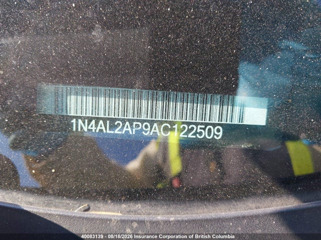 40083139 :رقم المزاد ، 1N4AL2AP9AC122509 vin ، 2010 Nissan Altima S مزاد بيع