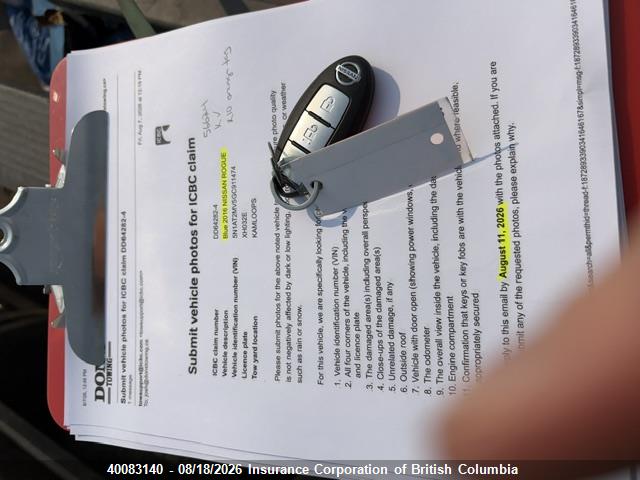 Aukcja sprzedaży 2016 Nissan Rogue, vin: 5N1AT2MV5GC911474, numer aukcji: 40083140