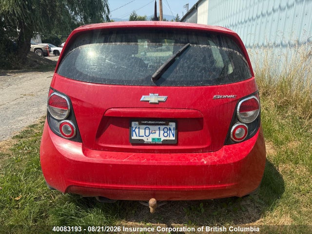 Продаж на аукціоні авто 2012 Chevrolet Sonic, vin: 1G1JB6EH6C4149955, номер лоту: 40083193