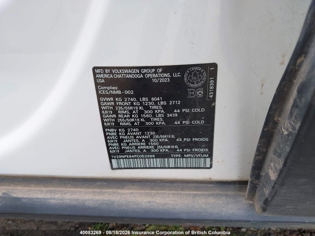 40083269 :رقم المزاد ، 1V29NPE84PC052996 vin ، 2023 Volkswagen Id.4 Pro مزاد بيع