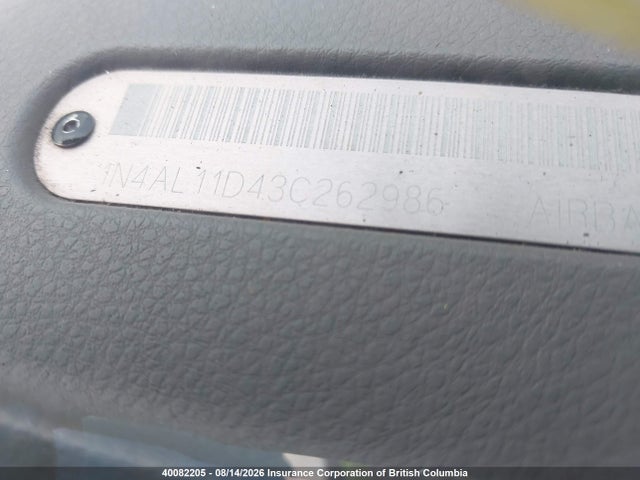 Продаж на аукціоні авто 2003 Nissan Altima S/sl, vin: 1N4AL11D43C262986, номер лоту: 40082205