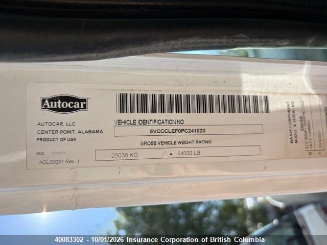 Autocar Llc Dc-64 2023 5VCCCLEF0PC241023 Image 15