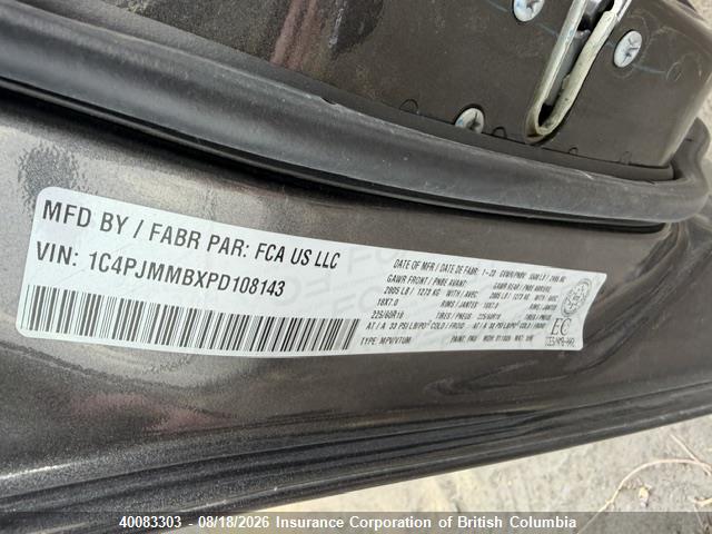 Продаж на аукціоні авто 2023 Jeep Cherokee Altitude Lux, vin: 1C4PJMMBXPD108143, номер лоту: 40083303