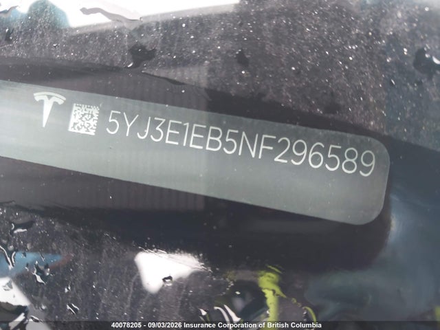 Tesla MODEL 3 2022 5YJ3E1EB5NF296589 Image 20