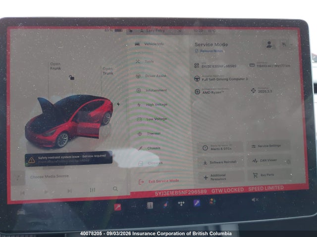 Tesla MODEL 3 2022 5YJ3E1EB5NF296589 Image 7