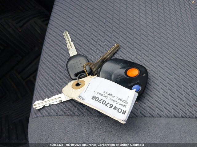 Aukcja sprzedaży 2004 Subaru Impreza Ts, vin: JF1GG65544H810908, numer aukcji: 40083335
