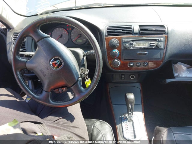 40077667 :رقم المزاد ، 2HHES36851H006160 vin ، 2001 Acura 1.7el Premium مزاد بيع