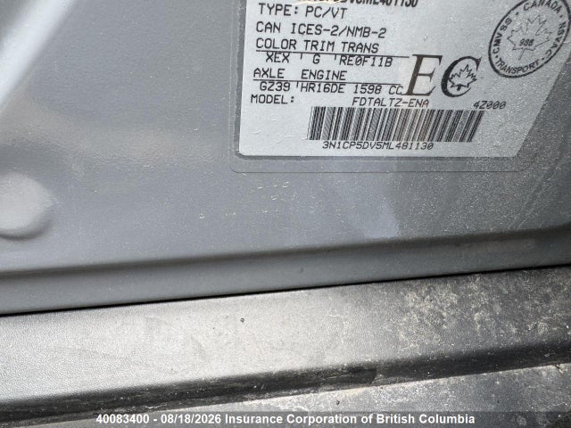 2021 Nissan Kicks მანქანა იყიდება აუქციონზე, vin: 3N1CP5DV5ML481130, აუქციონის ნომერი: 40083400