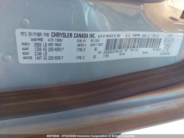 Dodge Grand Caravan Se 2015 2C4RDGBG3FR501252 Image 9
