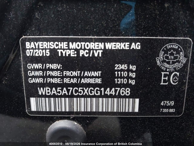 BMW 528I 2016 WBA5A7C5XGG144768 Image 9