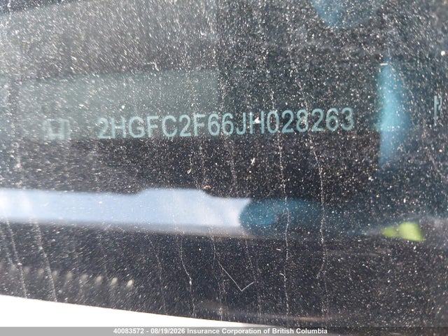 Aukcja sprzedaży 2018 Honda Civic, vin: 2HGFC2F66JH028263, numer aukcji: 40083572