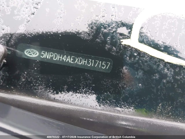 Aukcja sprzedaży 2013 Hyundai Elantra Gls/limited, vin: 5NPDH4AEXDH317157, numer aukcji: 40078322