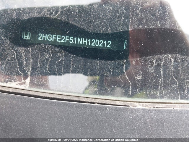 2HGFE2F51NH120212 Honda Civic Sport