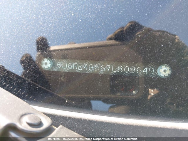 Продаж на аукціоні авто 2007 Honda Cr-v Ex, vin: 5J6RE48567L809649, номер лоту: 40078893