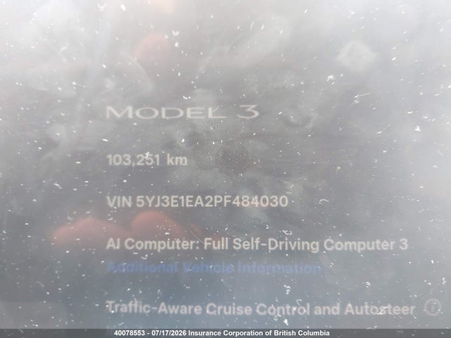 Tesla MODEL 3 2023 5YJ3E1EA2PF484030 Image 16