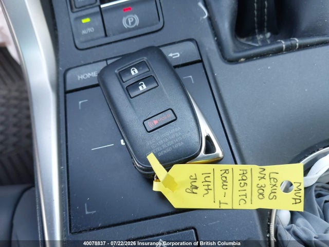 Aukcja sprzedaży 2019 Lexus Nx 300 Base/300 F Sport, vin: JTJBARBZ3K2196784, numer aukcji: 40078837