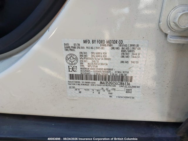 Ford Ecosport Se 2020 MAJ3S2GE5LC386136 Image 9