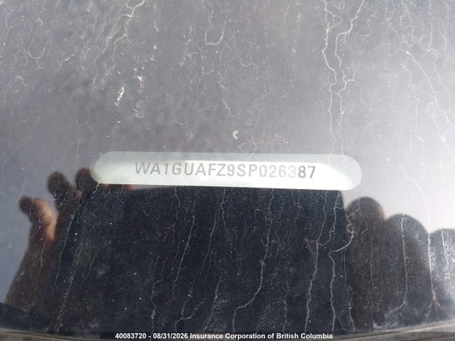 2025 Audi Q4 E-tron 55 მანქანა იყიდება აუქციონზე, vin: WA1GUAFZ9SP026387, აუქციონის ნომერი: 40083720