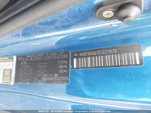 KIA Forte 2014 KNAFX6A87E5227979 Image 9