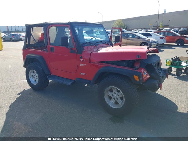 2002 Jeep Tj მანქანა იყიდება აუქციონზე, vin: 1J4FA49S52P713371, აუქციონის ნომერი: 40083886
