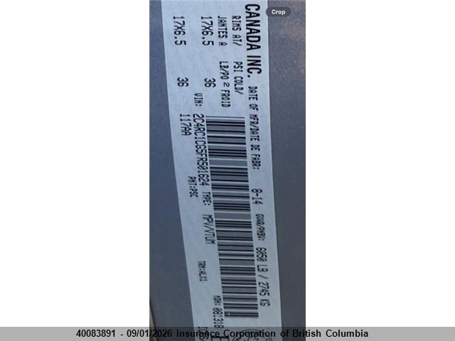 2C4RC1CG5FR501624 Chrysler Town &amp; Country Touring L