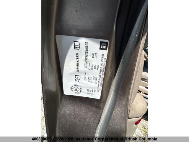 2004 Buick Century Custom მანქანა იყიდება აუქციონზე, vin: 2G4WS52JX41326370, აუქციონის ნომერი: 40083906