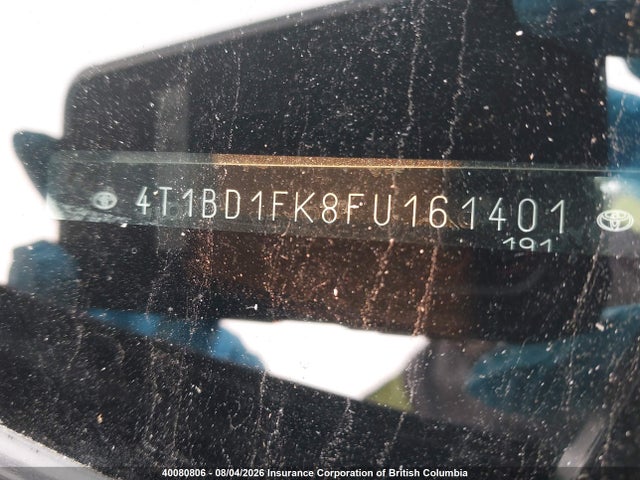 4T1BD1FK8FU161401 Toyota Camry Hybrid/le/xle/se