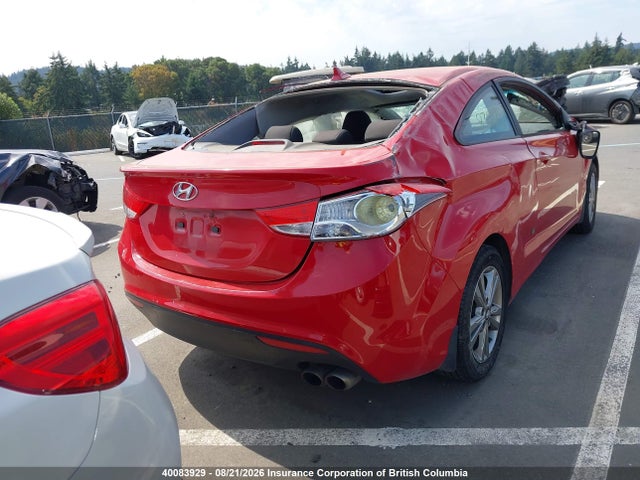 2013 Hyundai Elantra Coupe Gs/se მანქანა იყიდება აუქციონზე, vin: KMHDH6AE7DU012096, აუქციონის ნომერი: 40083929