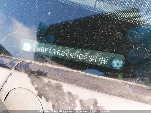 Aukcja sprzedaży 2009 Honda Civic, vin: 2HGFA16049H023196, numer aukcji: 40083940