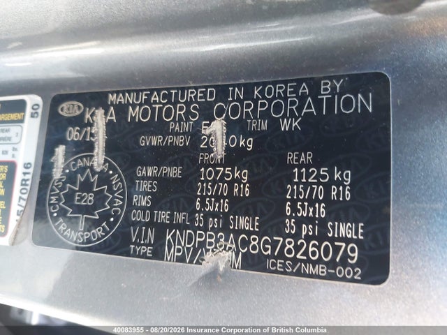 KIA Sportage Lx 2016 KNDPB3AC8G7826079 Image 9