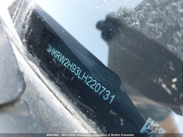 Auction sale of the 2020 Honda Cr-v, vin: 2HKRW2H93LH220731, lot number: 40083962