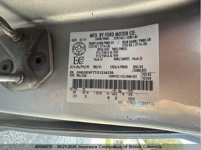 Aukcja sprzedaży 2016 Ford Transit Connect Xlt, vin: NM0GE9F77G1234338, numer aukcji: 40084039