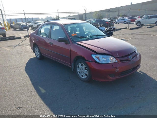 Продаж на аукціоні авто 2005 Honda Civic, vin: 2HGES16335H049687, номер лоту: 40084052