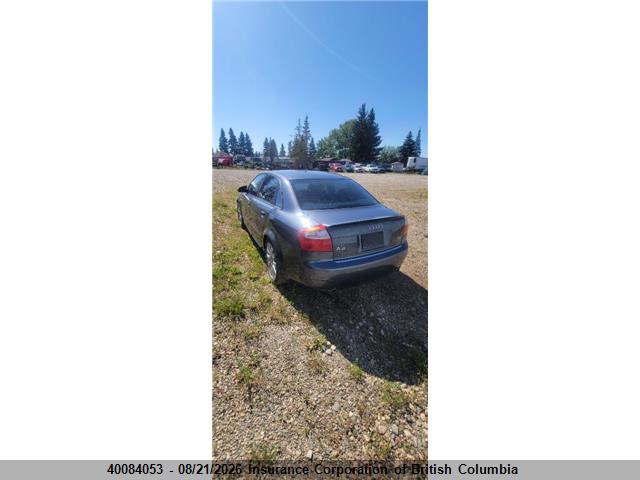 Aukcja sprzedaży 2004 Audi A4, vin: WAULC68E04A302196, numer aukcji: 40084053