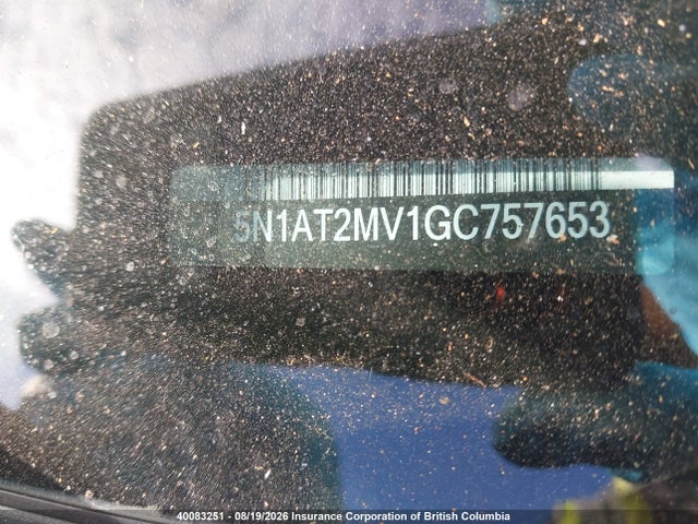 5N1AT2MV1GC757653 Nissan Rogue S/sl/sv