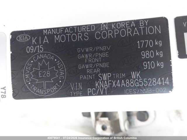 KIA FORTE EX 2016 KNAFX4A88G5528414 Image 9