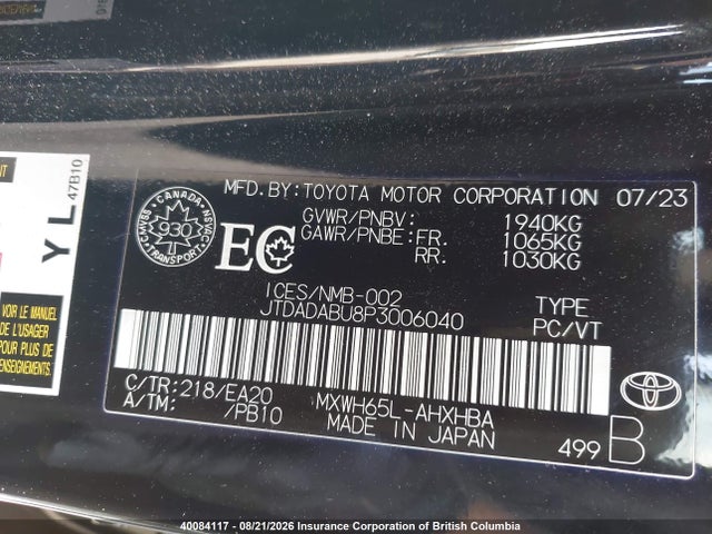Toyota Prius 2023 JTDADABU8P3006040 Image 9